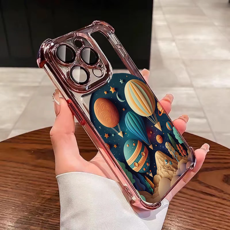 Oil Painting Landscape Plating Phone Case