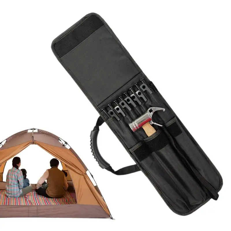 

Camping Tent Nail Bag Camping Oxford Cloth Holder Bag Multipurpose Tent Nail Bag For Camping Hiking Professional Hammer Bag For