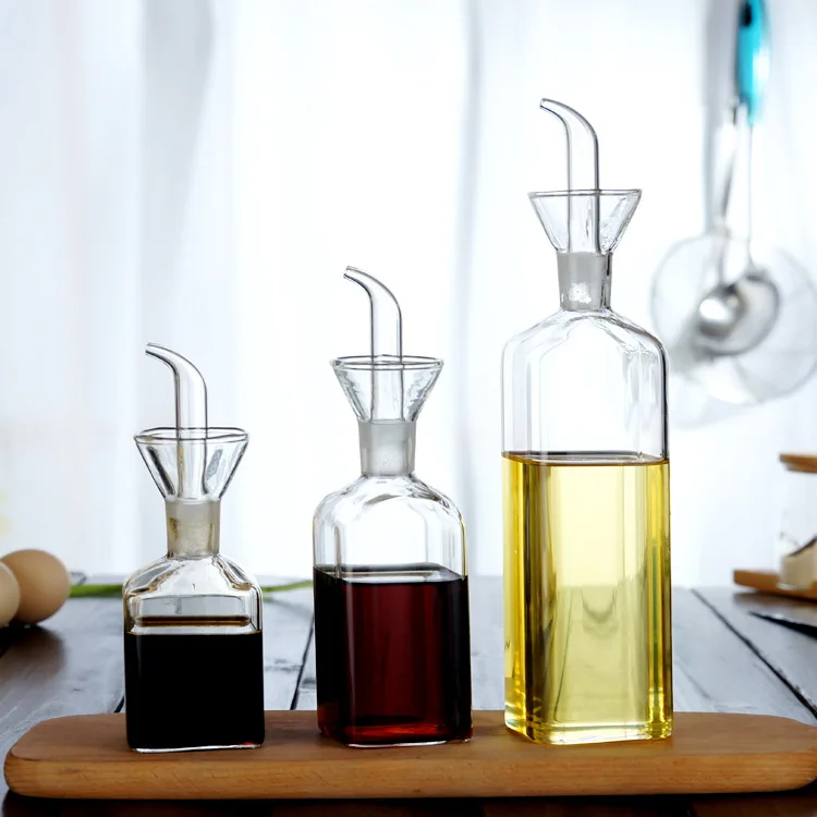 Premium High Borosilicate Glass Leak-Proof Oil & Vinegar Dispenser Bottle