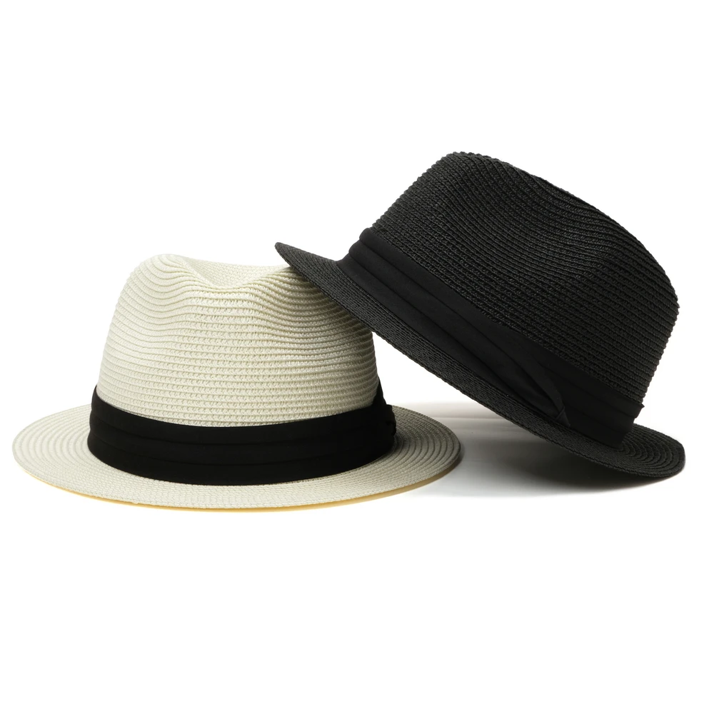 60cm Summer Fedora Short Brim Straw Hat Men Women Sun Hat Big Size