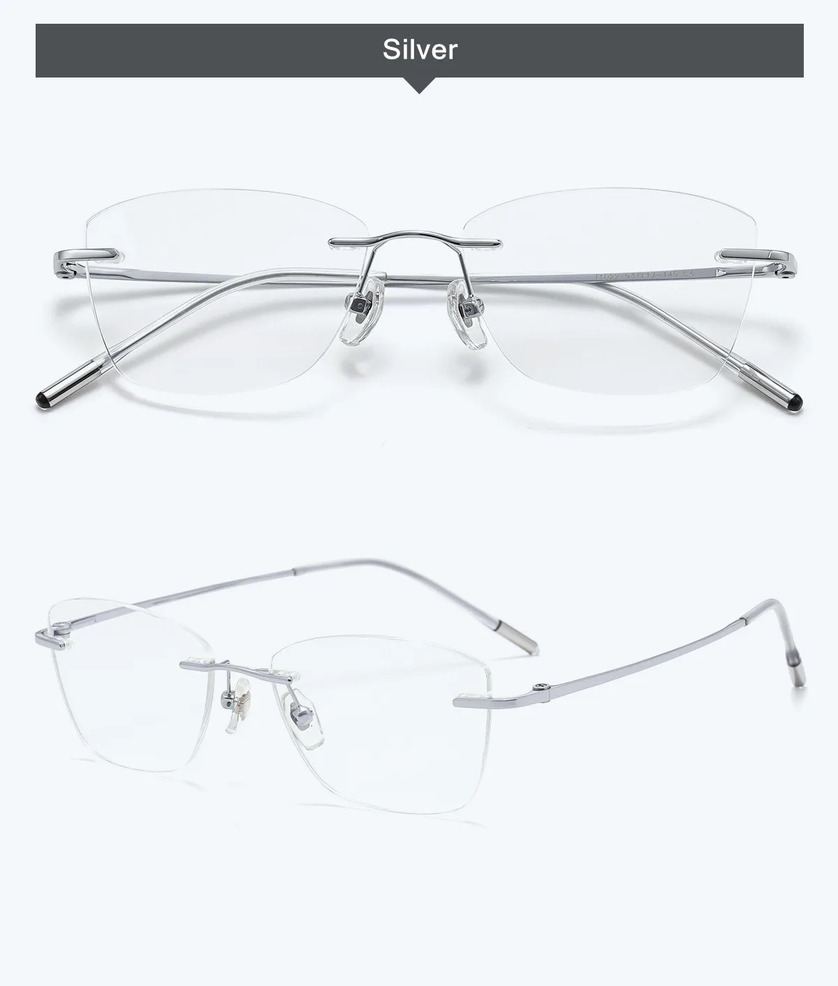 Chashma Women's Rimless Oval Cat Eye Reading Glasses 941022