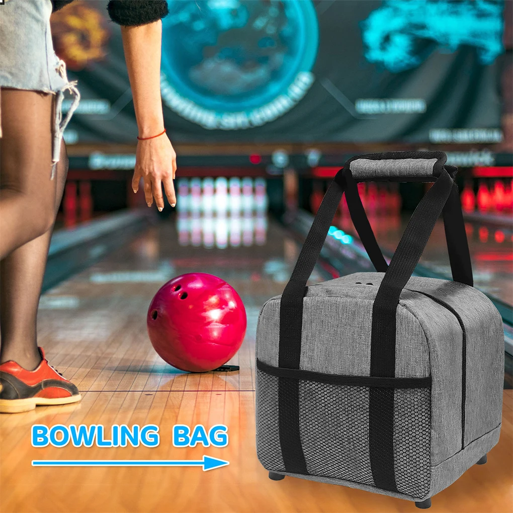 Bowling Bag for 2 Balls Portable Bowling Tote Bag with Padded Ball Holder for Double Ball and Pair of Shoes up to Mens