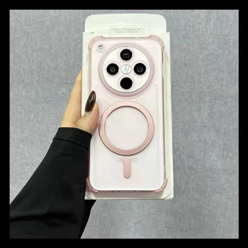 Airbag Shockproof Magnetic Wireless Charging Clear Silicone Phone Case