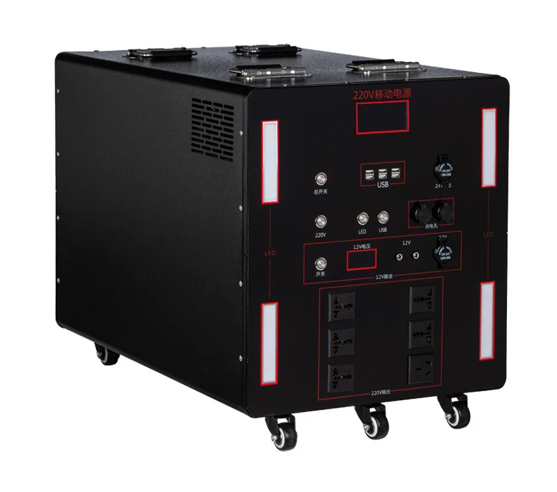 2000W 3000W 5000W 6000W 8000W Generatore Solare Portatile E Pannelli Centrale Elettrica Portatile Generatore Solare 5000W 220V