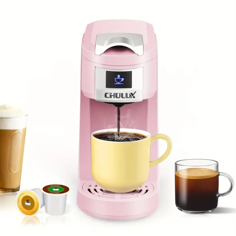 Single Serve Coffee Maker Pink Mini Single Cup Coffee Brewer 3 In 1 Coffee Machine For K Cups Pod Capsule Ground Coffee Tea