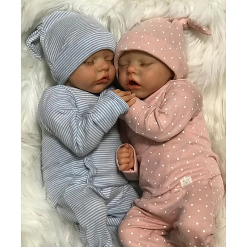 45CM lalki Bebe Reborn całe ciało winylowe podwójne A/TWIN B