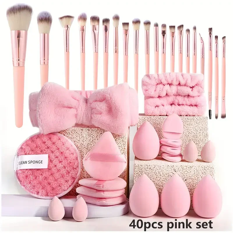Professional 13/33-Piece Makeup Brush Set with Accessories for Combination Skin - Includes Soft Brushes, Ideal for Beginners