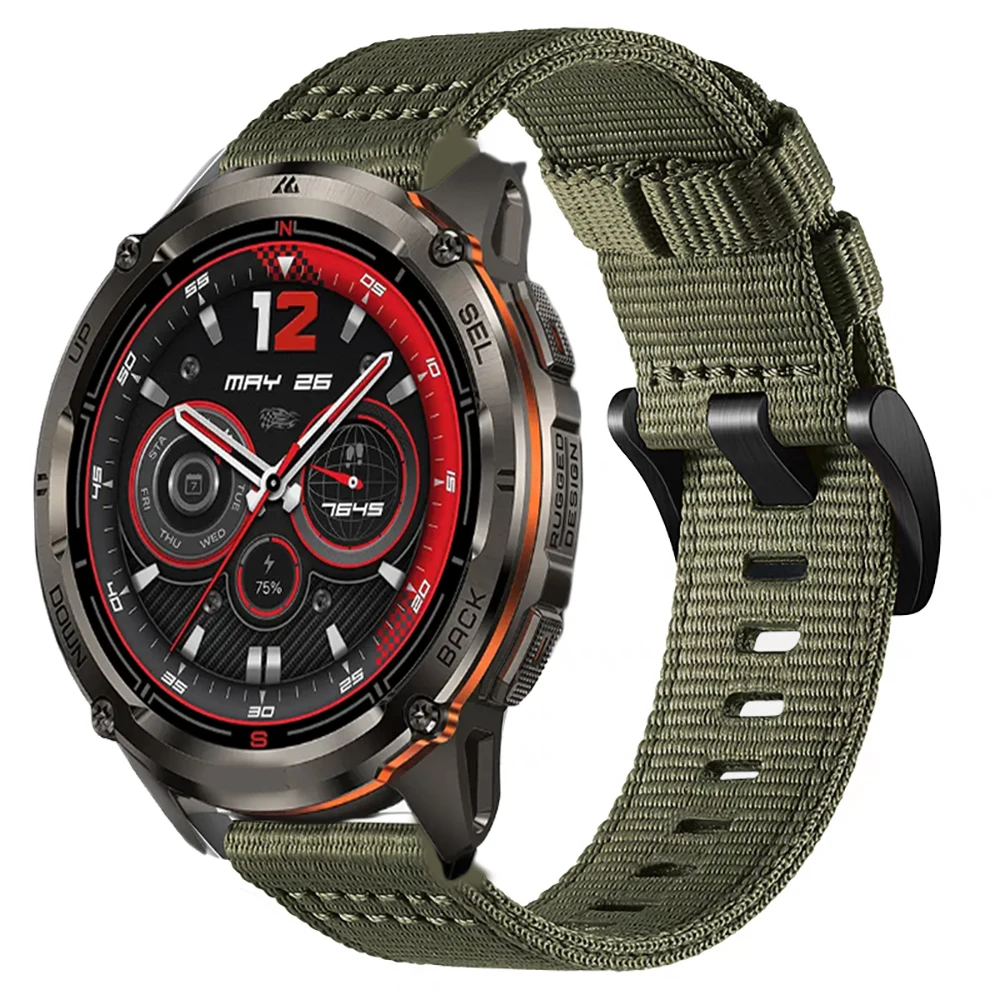 22mm Nylon Wristband - Durable Strap for Men’s Smartwatch Accessories