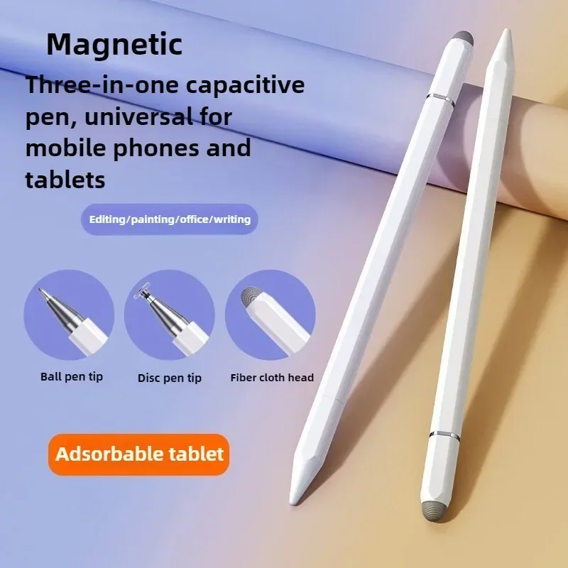 Lápiz Óptico Capacitivo Magnético 3 en 1, Universal para Pantallas Táctiles, Compatible con iOS, Android, iPad, Samsung, Xiaomi, Huawei, Teléfonos y Tabletas