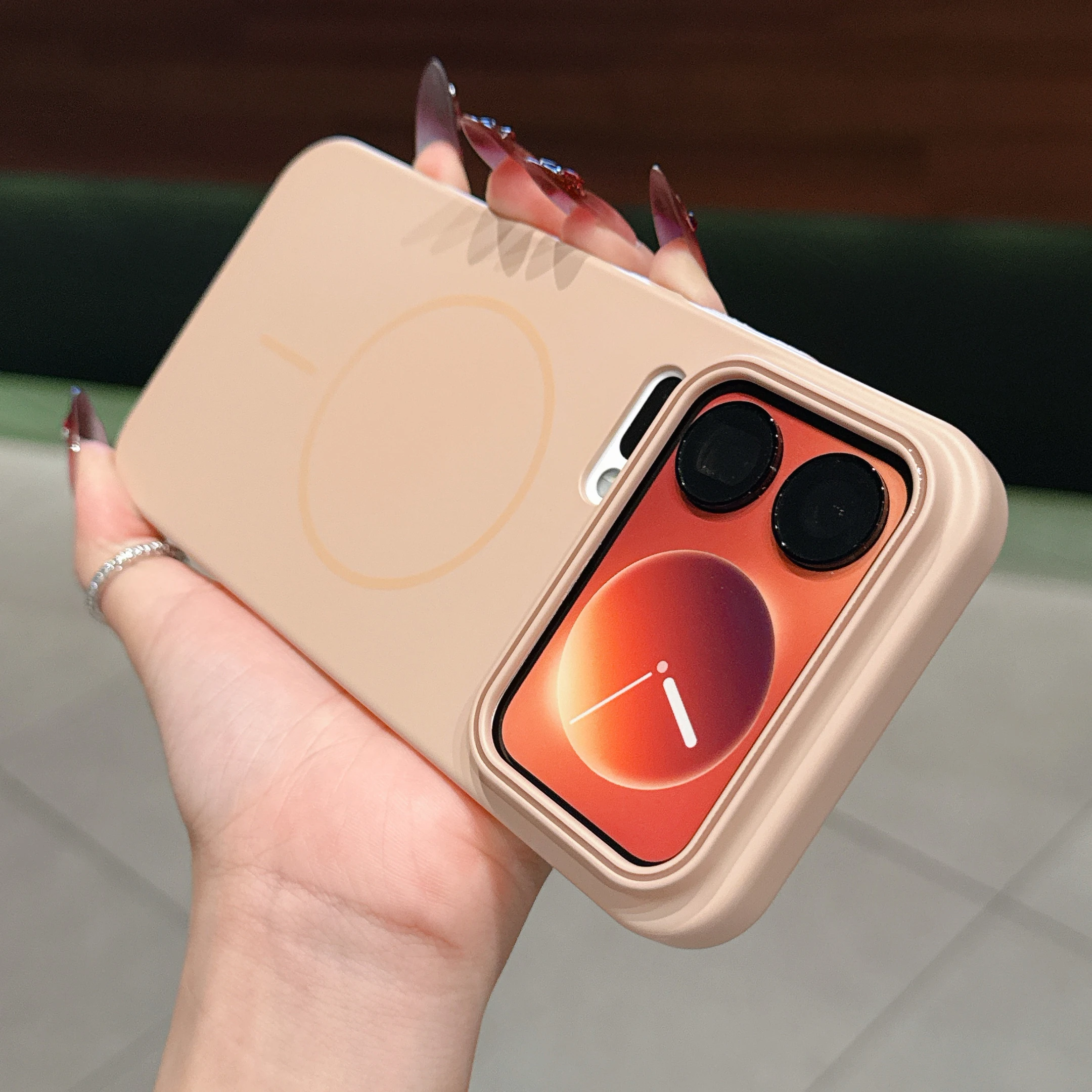 Enhanced Product Title:  
Sleek Matte Magnetic Phone Case with Wireless Charging Compatibility