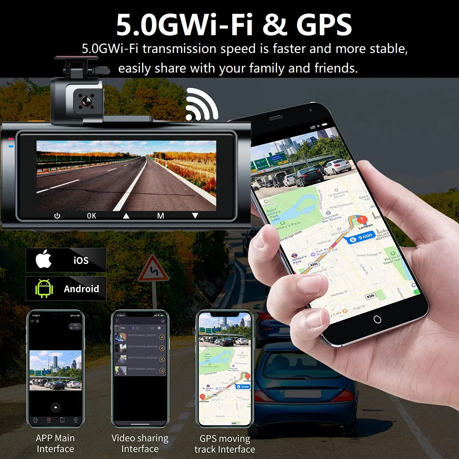   ķ, GPS , 24 ð  , ߰  ī޶,   ĸ  Dvrs , Samochodowy, 4k