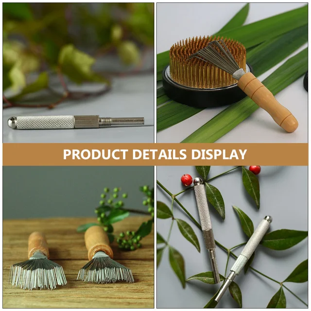 Virágbéka Pin Kenzan Szerszámok Tartó Virágszerszám Japán Elrendezés Ikebana Tű Tisztító Rake Korrektor - Image 6