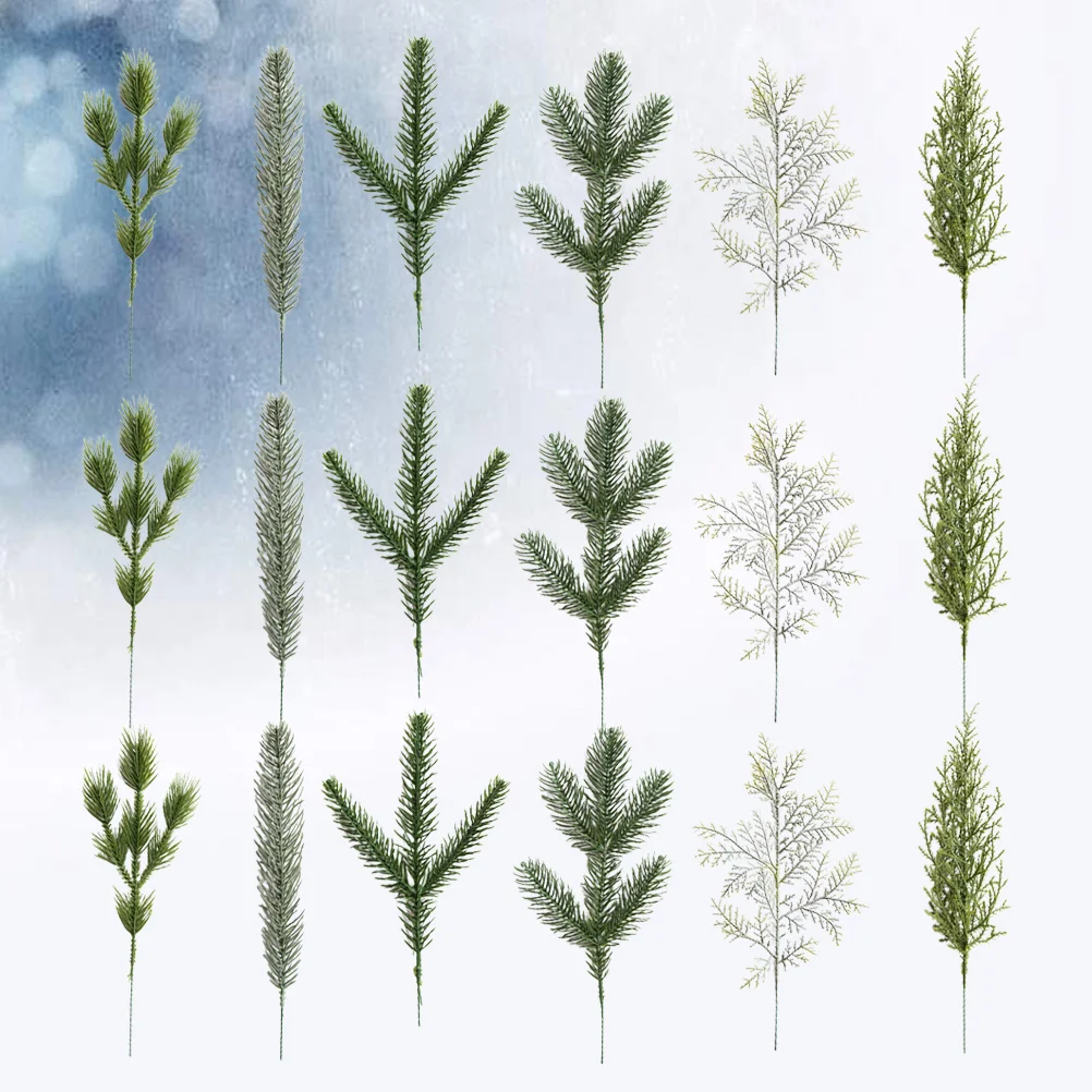 

Simulation Pine Twigs Pine Picks Artificial Branches for Vases Christmas Green Leaf Decor Christmas Artificial Leaves