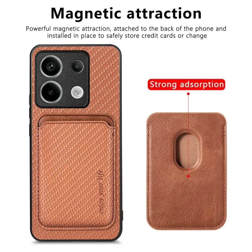 Luxury Leather Magnetic Detachable Card Holder Case
