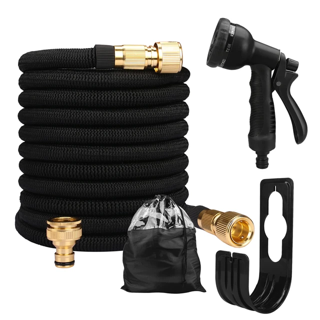 Garden Water Hose Expandable Double Metal Connector High Pressure Pvc Reel  Magic Water Pipes for Garden