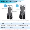 Snorkel Fins Swimming Flippers Adjustable Buckles Short Silicone Scuba Diving Shoes Open Heel Travel Size Adult Men Womens 6