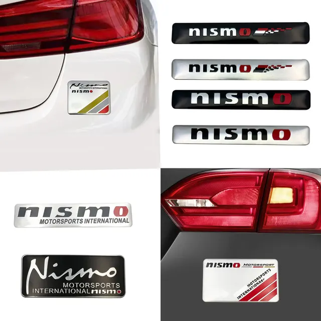 Aluminum 3D Emblem Badge Trunk Front Door Side Sticker DecalAuto Accessory for Nismo GTR Leaf Juke March Note Fairlady