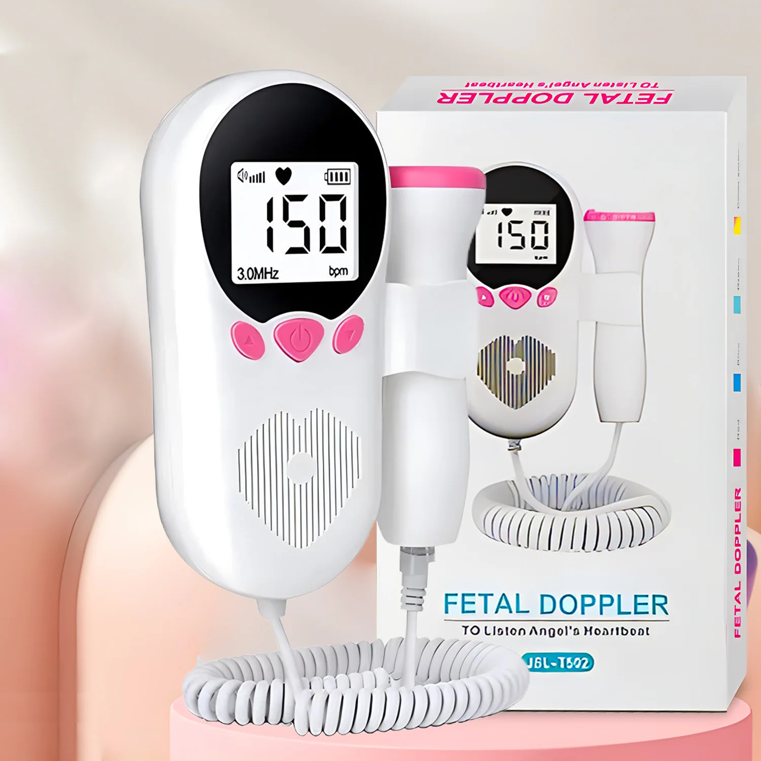 3MHz Ultrasound Fetal Heart Rate Monitor For Pregnant