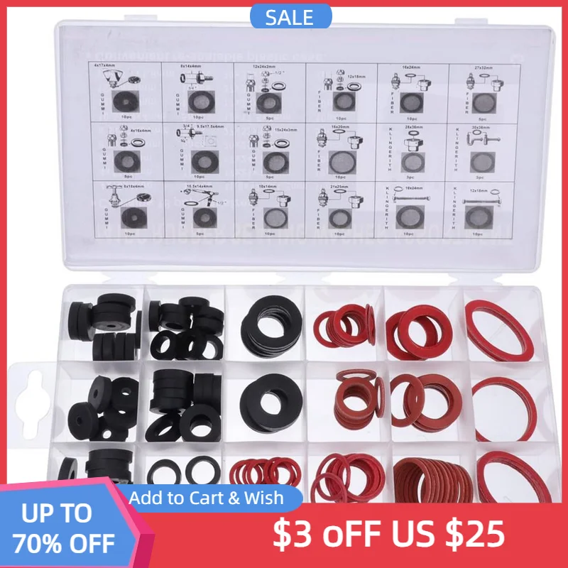 ORingRubberGasketRepairPreservativeBox18TamanhosWasherSeal