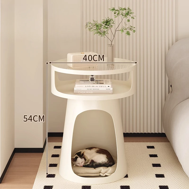 Bedroom Bedside Table Lounge Living Room Small Sofa Side Storage Rack Cream Tea Cabinet Shaped Mesa Para Balcon Home Furniture