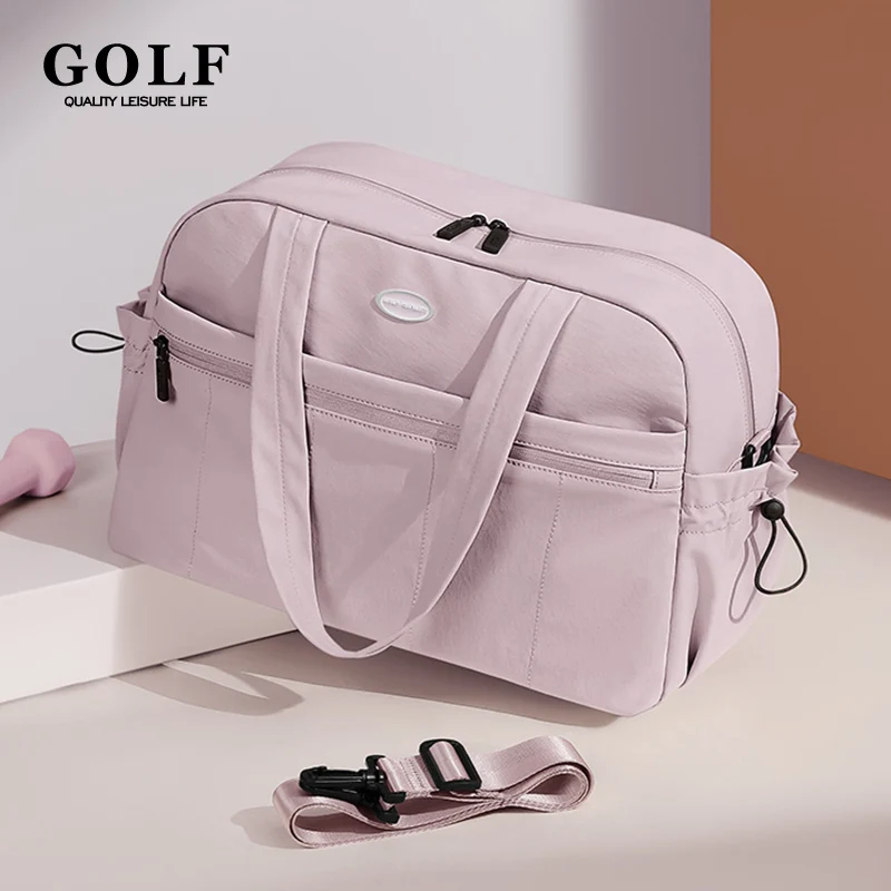 Borse da viaggio GOLF da donna rosa con tracolla, tasca per laptop, borsa da palestra, borse a mano impermeabili, asciutte e bagnate_voghion.com