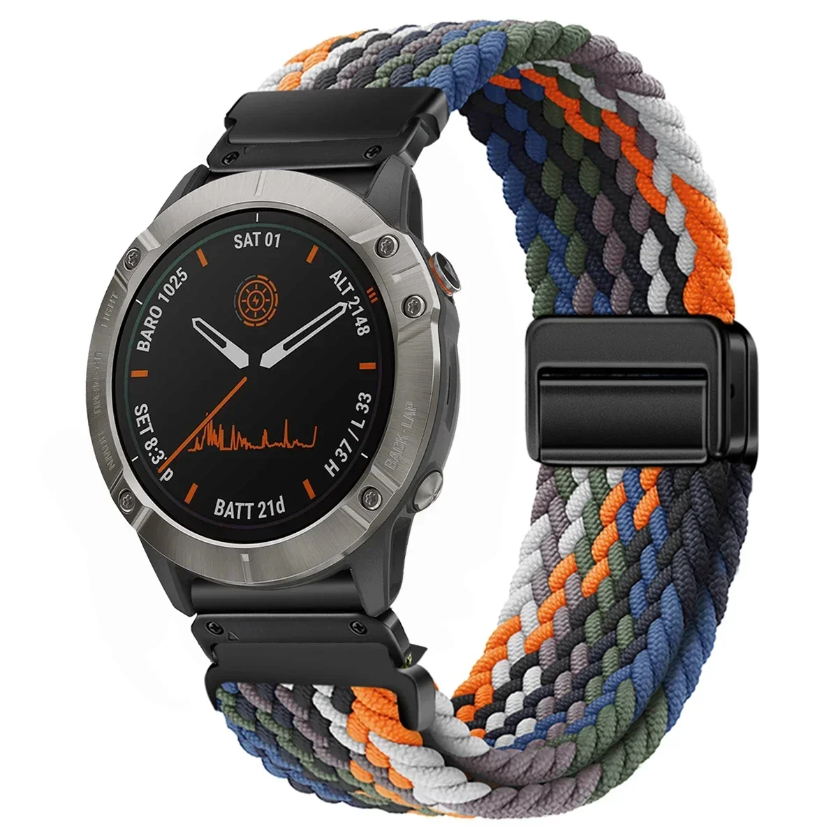 Enhanced Nylon QuickFit Smartwatch Strap - Universal 22/26mm Wristband
