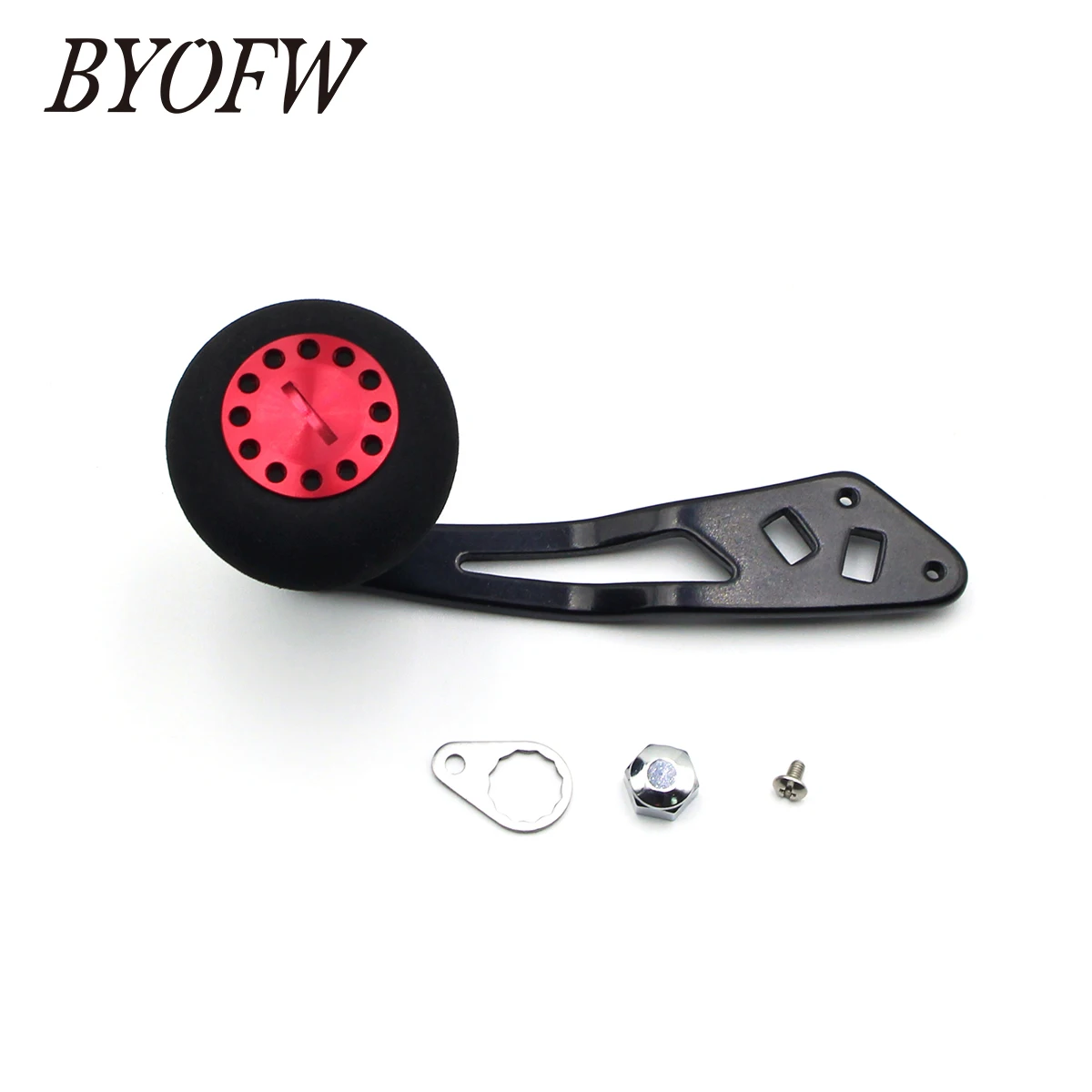 

BYOFW Baitcasting Aluminum Fishing Rocker Reel Handle Micro Jigging Grip For Abu Garcia Daiwa Replacement Trolling Wheel Repair