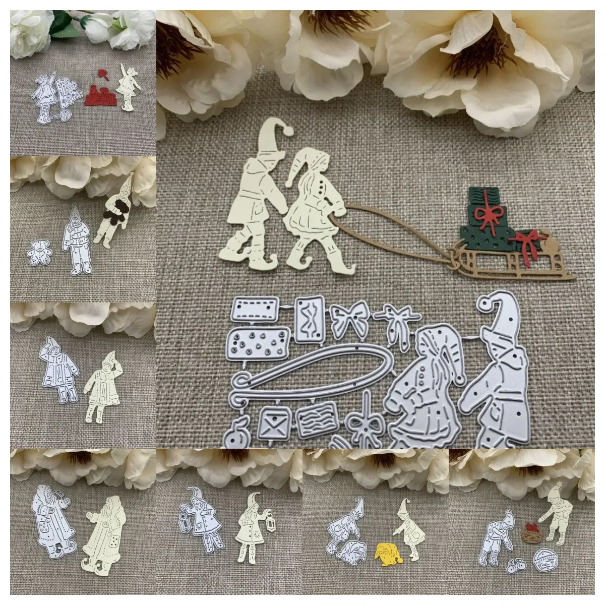 Neue Weihnachten Figuren Metall Schneiden Stirbt Für DIY Scrapbooking Dekorative Präge Handwerk Stanzen Vorlage Form