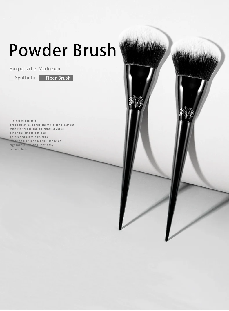 Pennello professionale per cipria trucco con setole morbide_voghion.com