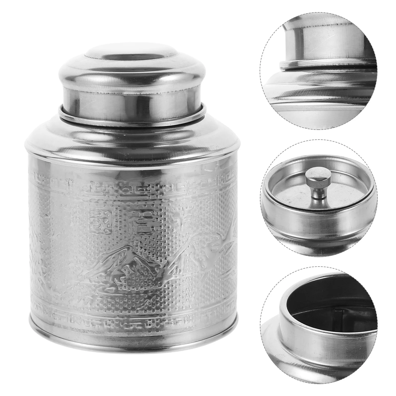 

Stainless Steel Tea Tea Packaging Iron Box Household Portable Mini Metal Tea Box Small Sealed Tea Canister Food Container
