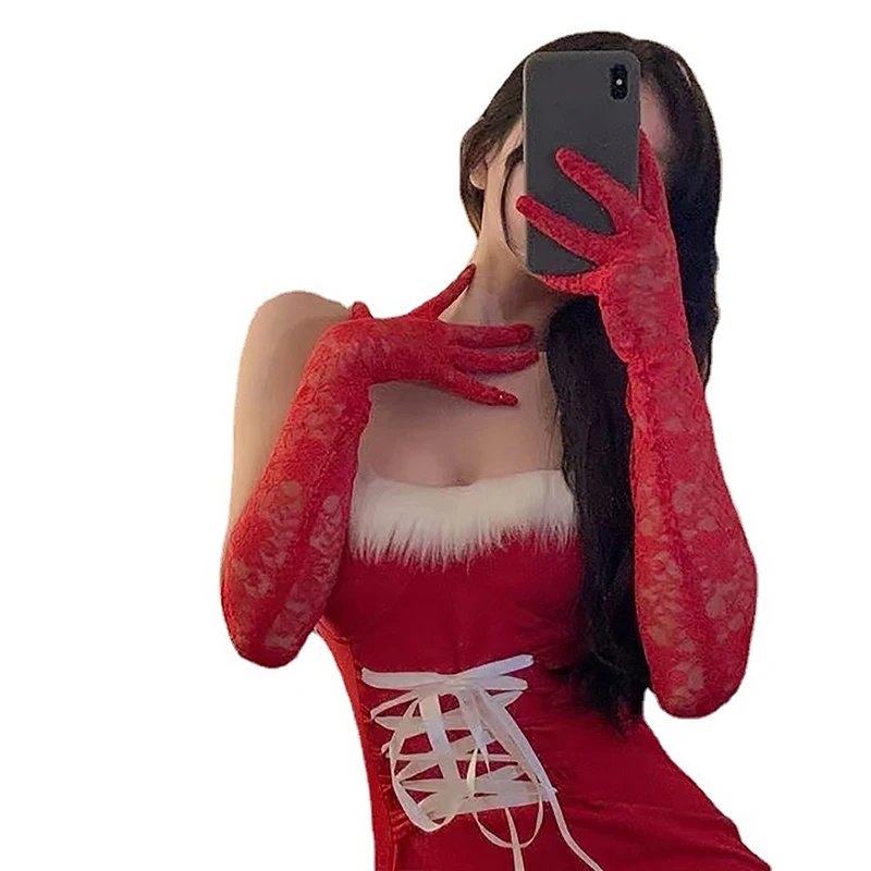 

Женские перчатки без пальцев, эластичные перчатки с открытыми пальцами, сетчатые кружевные перчатки в стиле ретро, аксессуары для платья