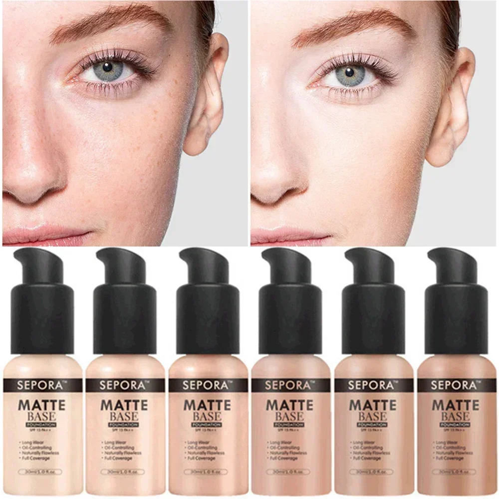 CC cream 30ml Concealer CC Cream Waterproof Long Lasting Matte Base Makeup Liquid Foundation Moisturizing Brightening Cosmetics