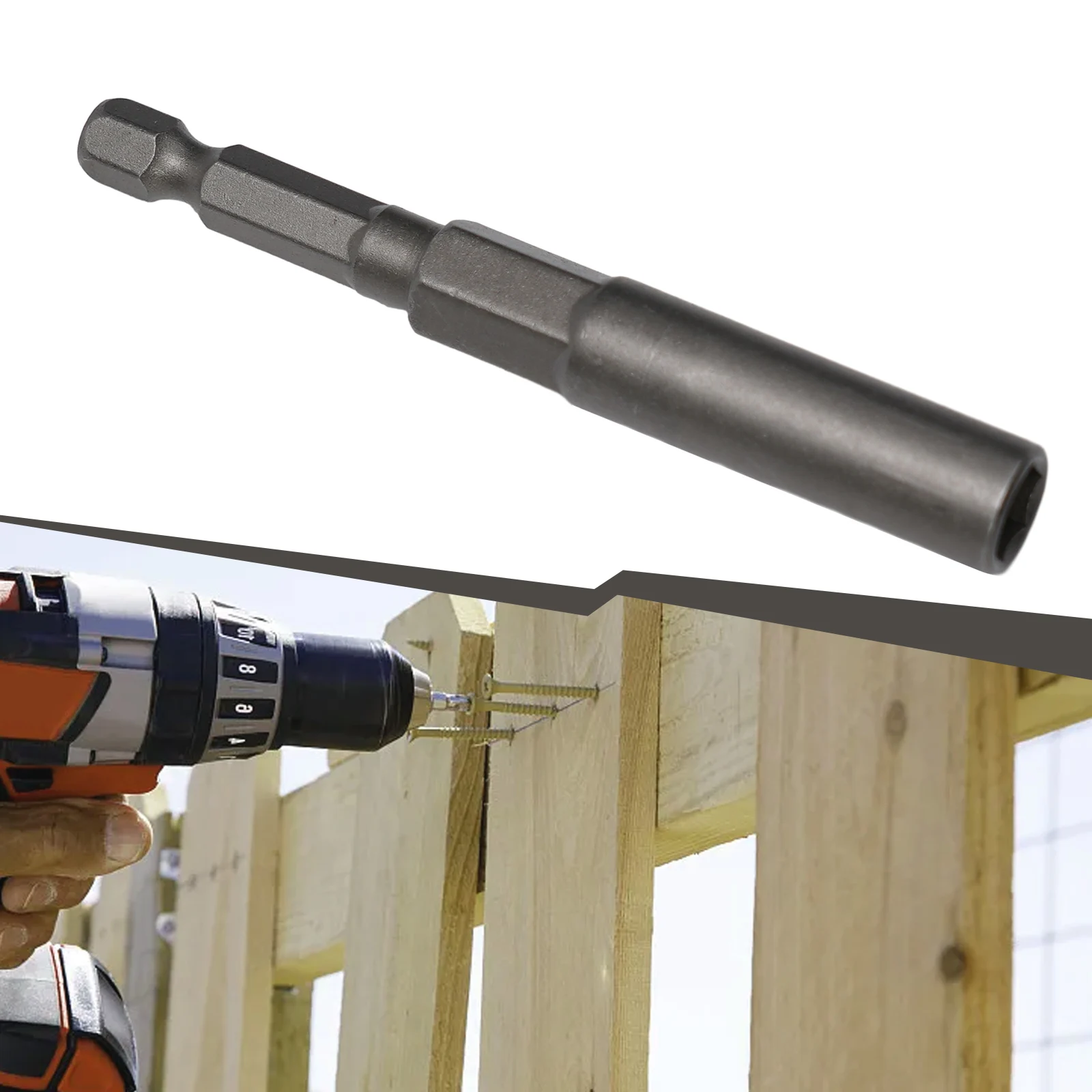 Description Picture 2 of item1PCS Screwdriver Bits 80mm Length 1/4" Hex Hex Sockets 5.5-17mm Drive Magne Socket Impact Nut Bolt Drill Bits Screwdrivers Bit