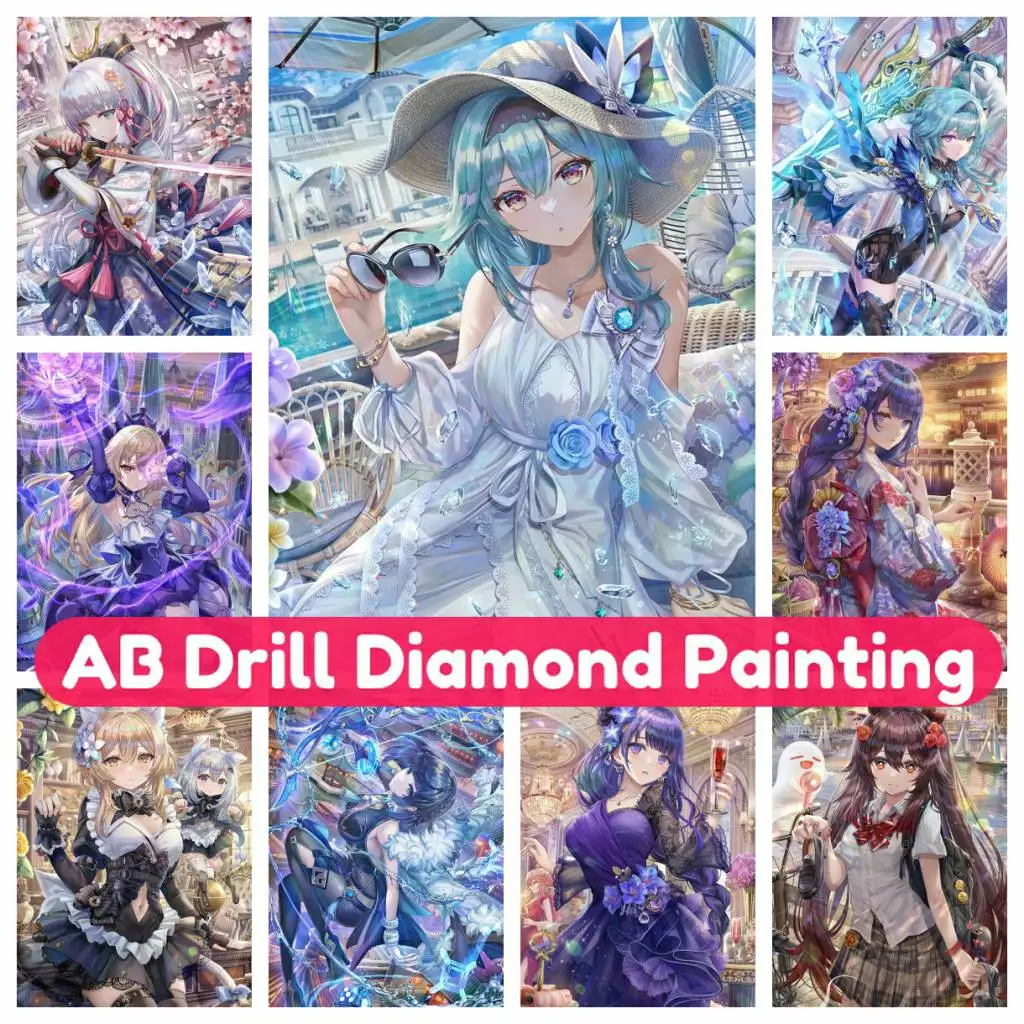 

Genshin Impact Mosaic 5D DIY Art AB Diamond Painting Kit Embroidery Full Drill Round Square Rhinestones Handmade New 2024