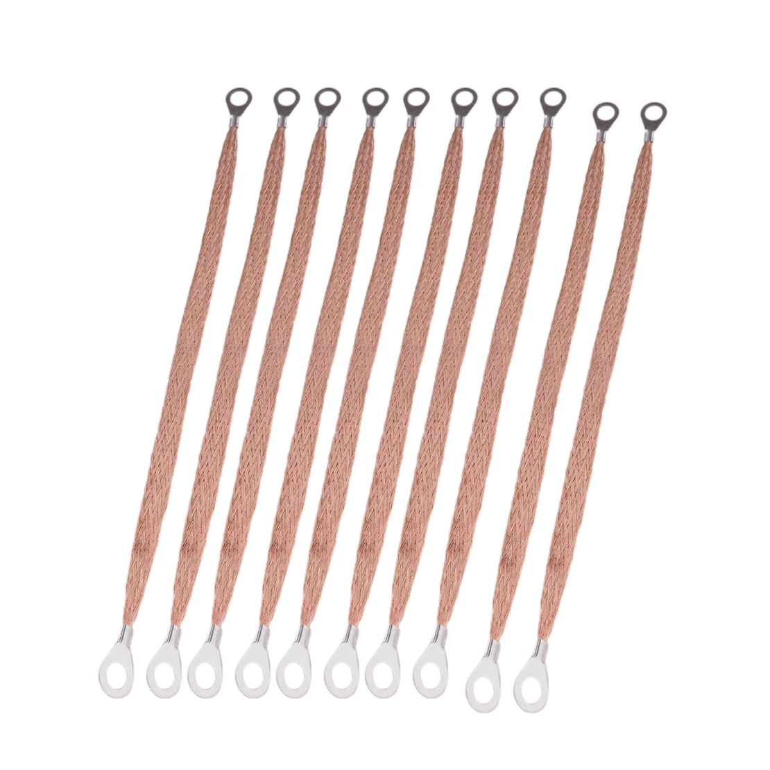 

10Pcs 11.4" Copper Engine Ground Bonding Strap Cable For Car Truck Firewall Engine Body Frame 8V 12V High Quality