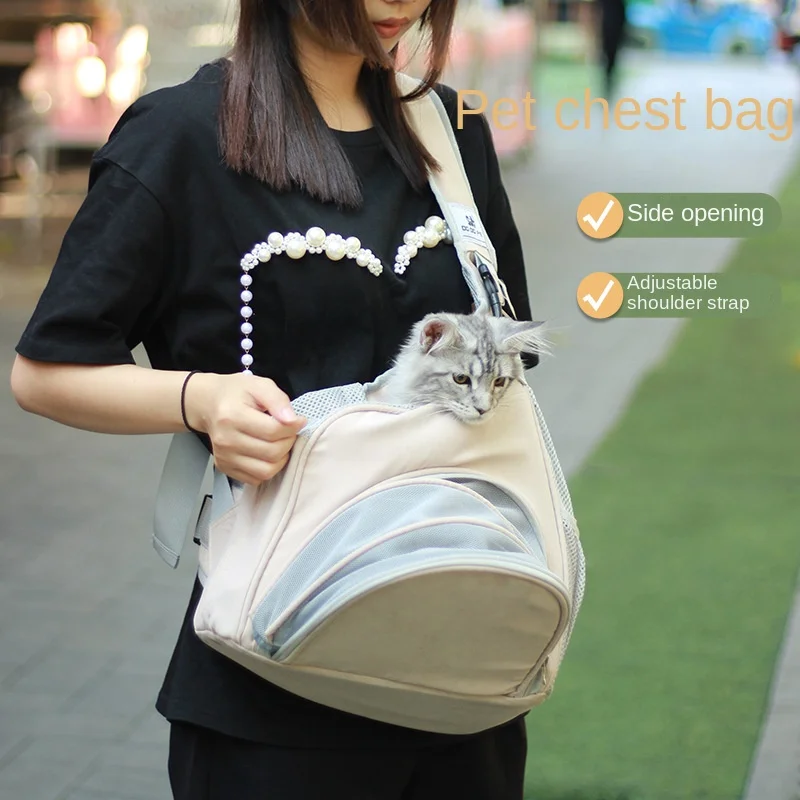 

Pet Chest Carrier Backpack portable Hanging Bag For Small Dog Cat Kitten Breathable Expandable Cats Travel Products Accessories