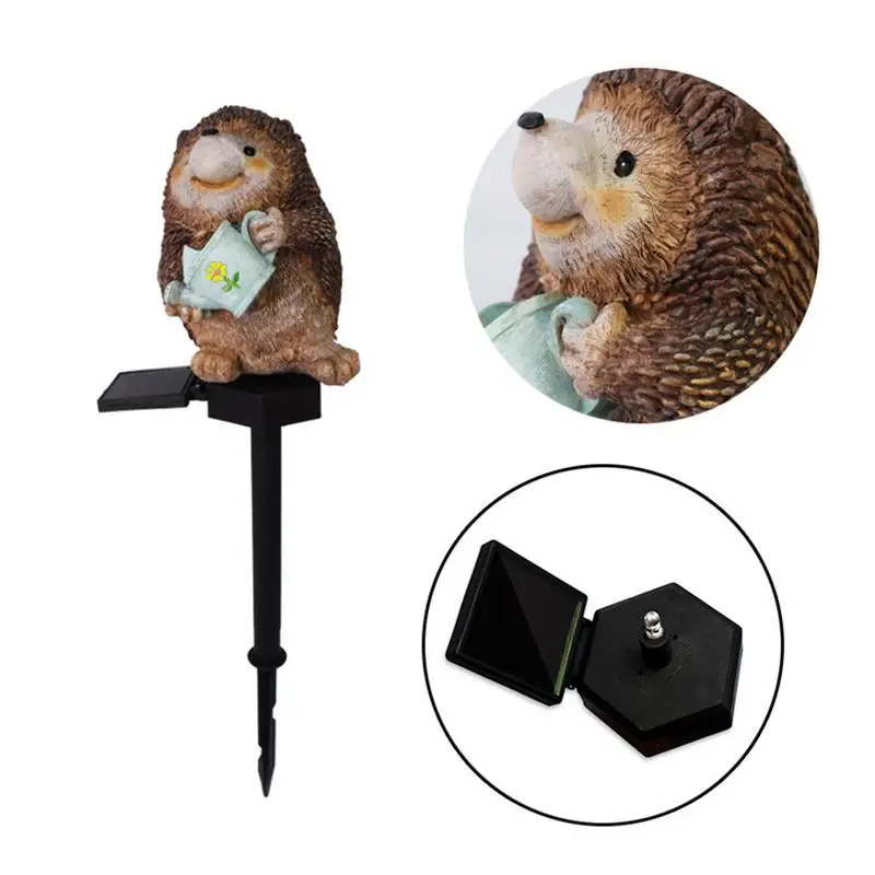 

Garden Statues LED Landscape Lights Hedgehog Ground Lamp Hedgehog Garden Stake Light Solar Decorative Lights Outdoor Statue