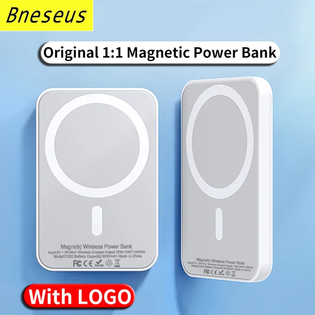Official Original 1:1 5000mAh Magnetic powerbank For iphone 12 13 14 Magnetic Wireless Power Bank Charger External Battery Pack 1