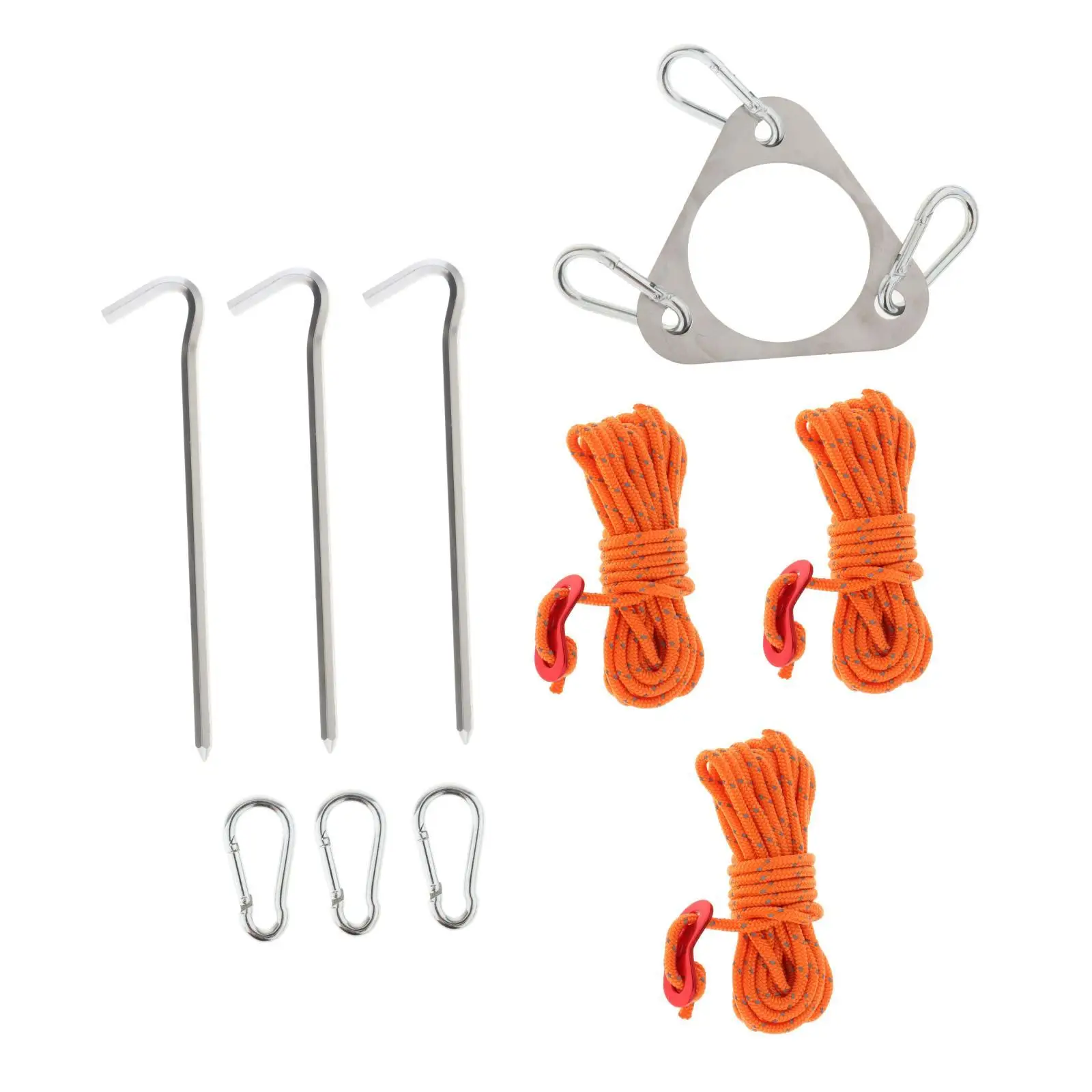 

Chimney Pipe Holder Stove Pipe Support Stainless Steel Useful with Reflective Ropes Chimney Pipe Bracket for Camping Outdoor