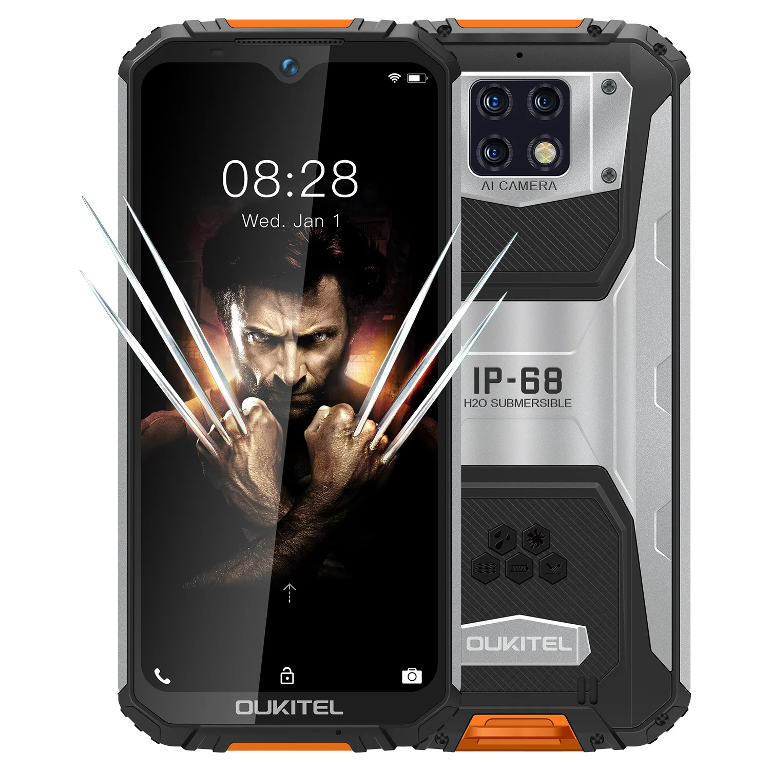 

OUKITEL WP6 Mobile Phones 10000mAh 6.3'' FHD IP68 Waterproof 6GB 128GB Octa Core 48MP Triple Cameras Rugged Smartphone
