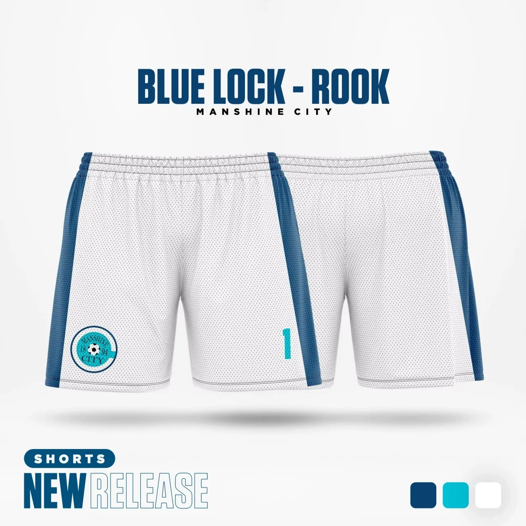 Blue Lock Manshine City White Cartoon Anime Jersey Men Shorts Summer Unisex New Fashion Women Short Pants Sport Kids Bottom 3