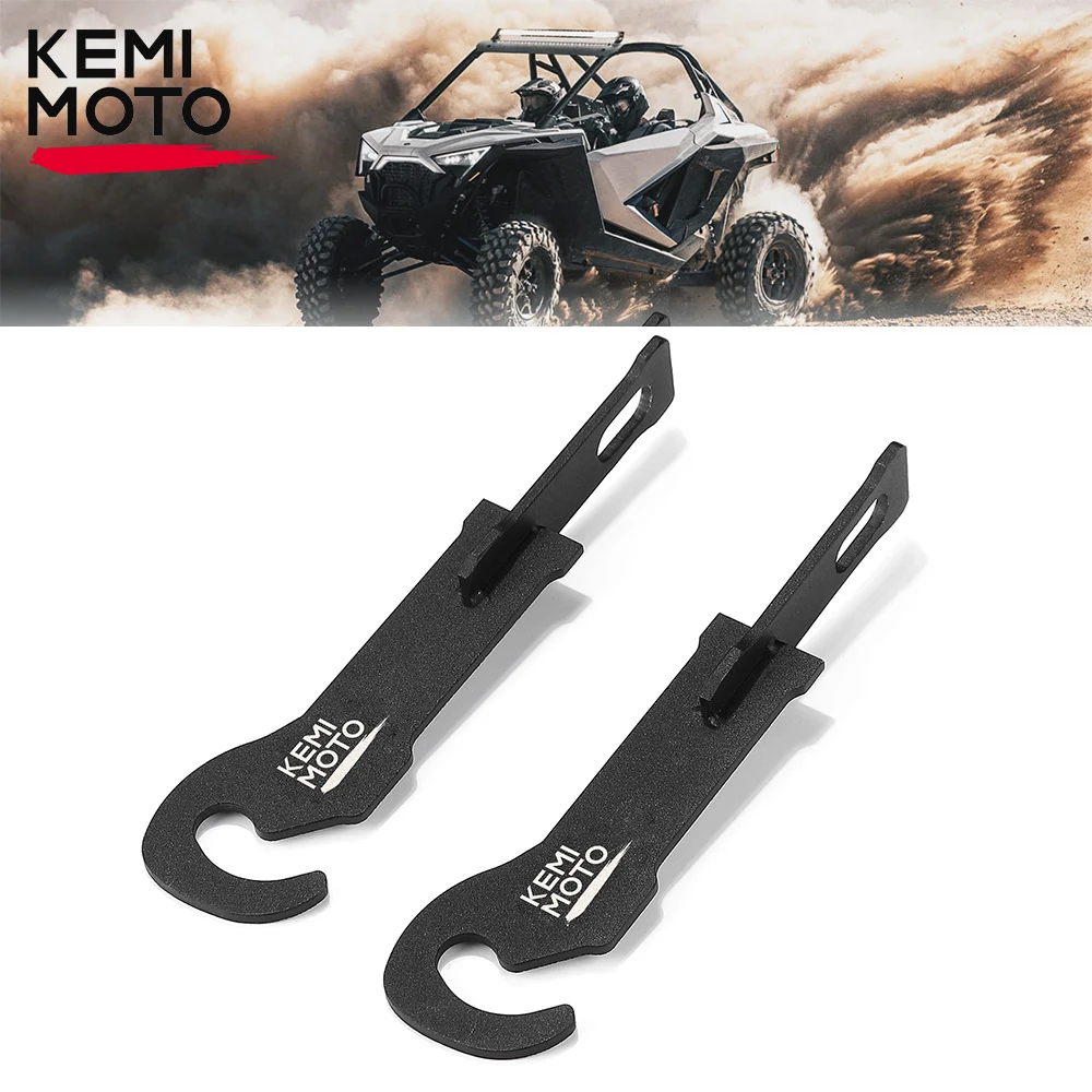 Door Latches Extender Anti-rust 4.5 Inch for Increasing Air Circulation Compatible with RZR PRO XP/4 PRO R/4 General/Turbo R kemimoto utv door latches 1 pair anti rust 4 5 inch latches vent extender compatible with rzr pro xp 4 pro r 4 general turbo r