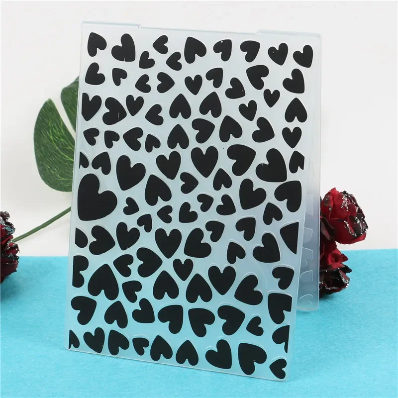 Love Heart Plastic Embossing Folder for Scrapbooking