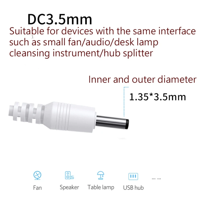 Versatile USB to DC Barrel Power Cable