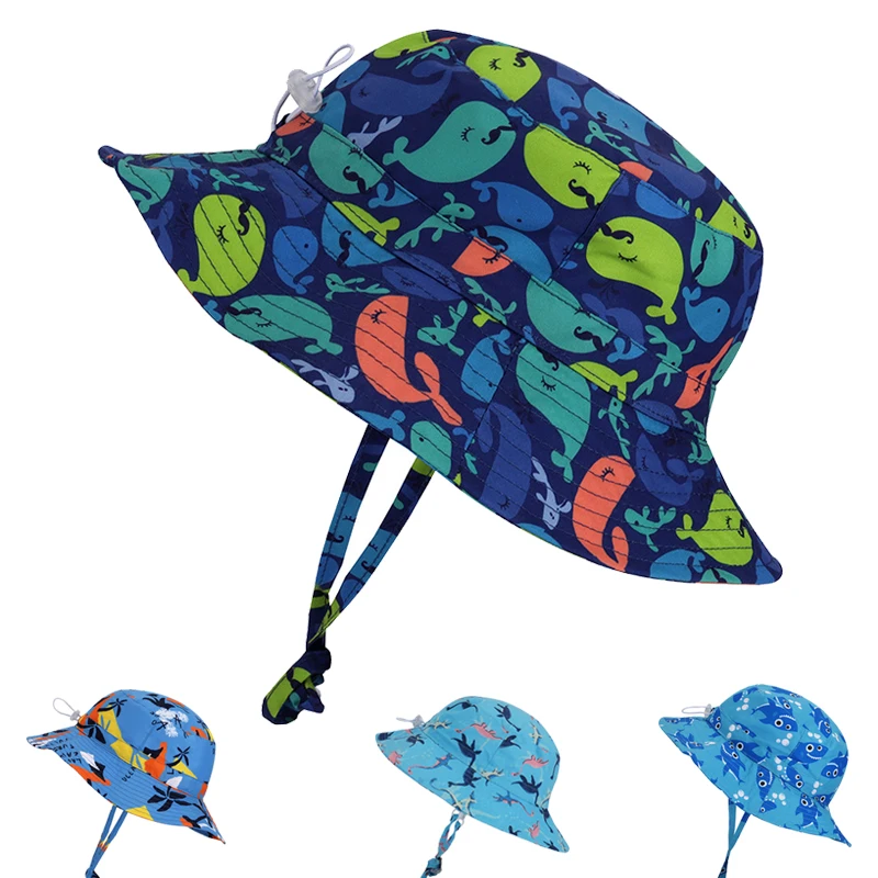 

Bucket Hat Boy Kids Summer Sun Protection Beach Accessory Wide Brim String Cap For Toddlers Holiday Outdoor