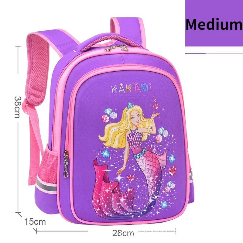 2022 Cute Girls Princess Mermaid Primary School Students Cartoon Bags New Children Fashion High-capacity Sweet Backpacks Hot