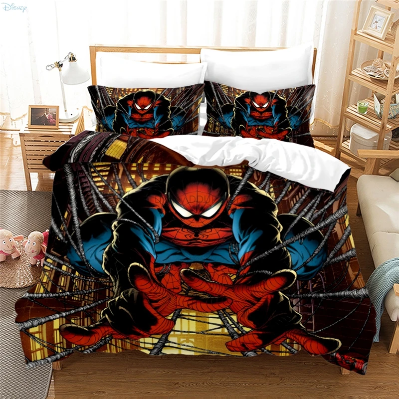 2022 Cute Cartoon Spider Man 3d Bedding Set Duvet Cover Sets with Pillowcase Twin Full Queen King Size for Boys Girls Kids Gifts 