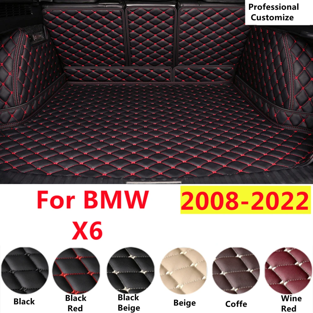 

SJ полный набор на заказ подходит для BMW X6 2008-21-2022 XPE кожаный водонепроницаемый автомобильный багажник коврик задний багажник поднос накладка на заднюю панель