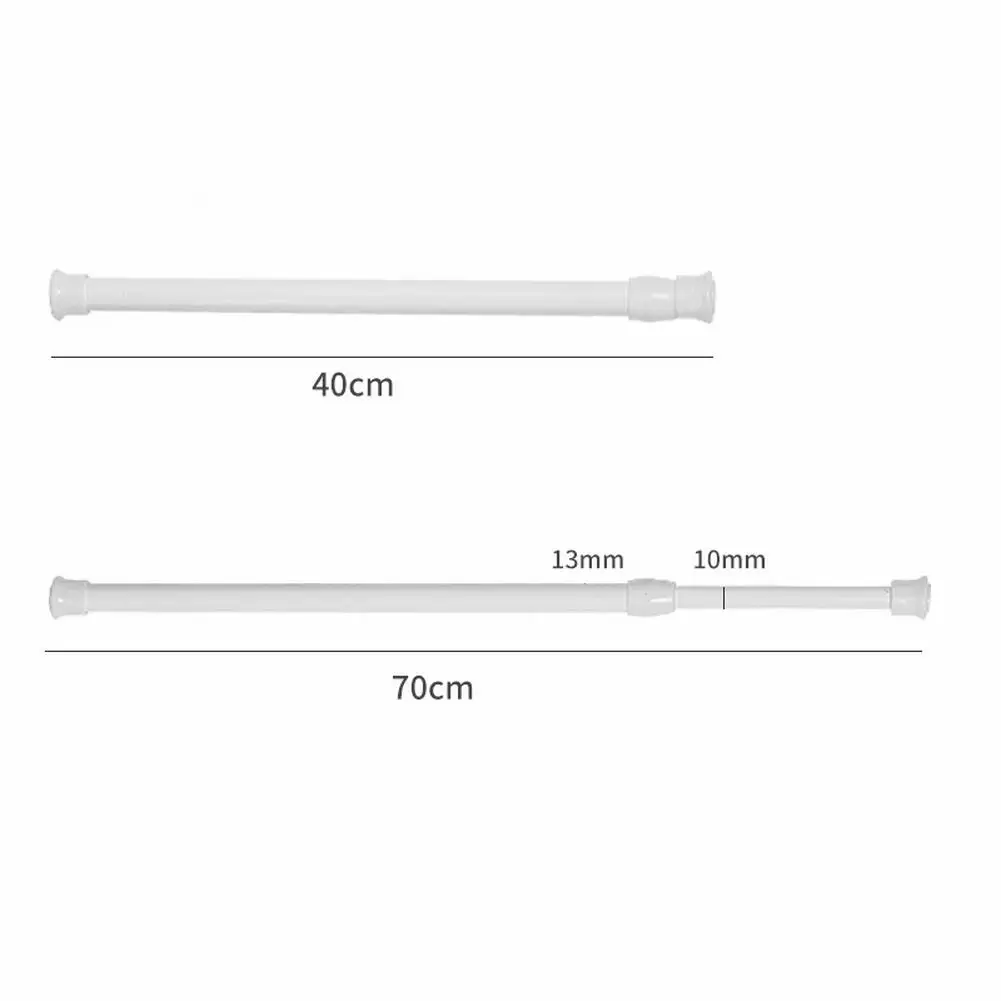 Curtain Rod Curtain Rail Pole No Punching Telescopic Rod 30-50cm/40-70cm/60-110cm Cupboards/window/kitchen Etc