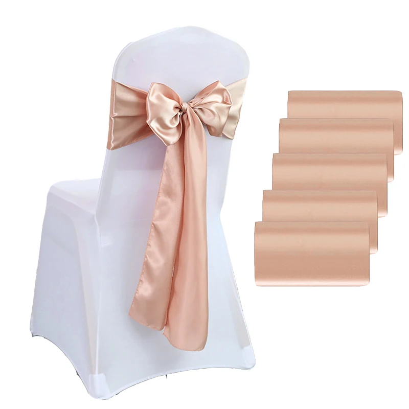 Wholesale 20pcs Satin Chair Sashes Chair Decorative Bow Designed